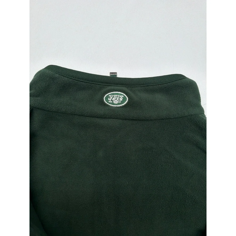 NFL New York Jets Fleece Quarter Zip Pullover Men's 2XL Green‎ White